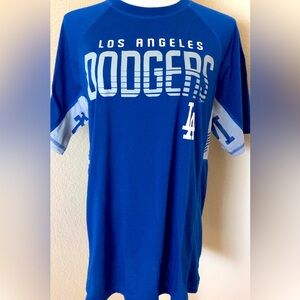 LA Dodgers MLB shirt short sleeves team sport baseball shirt men’s size L blue